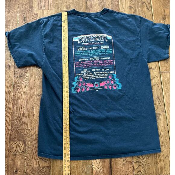 Louder than Life 2018 Miller Lite Navy Blue T-Shirt-Size Medium - Picture 3 of 4